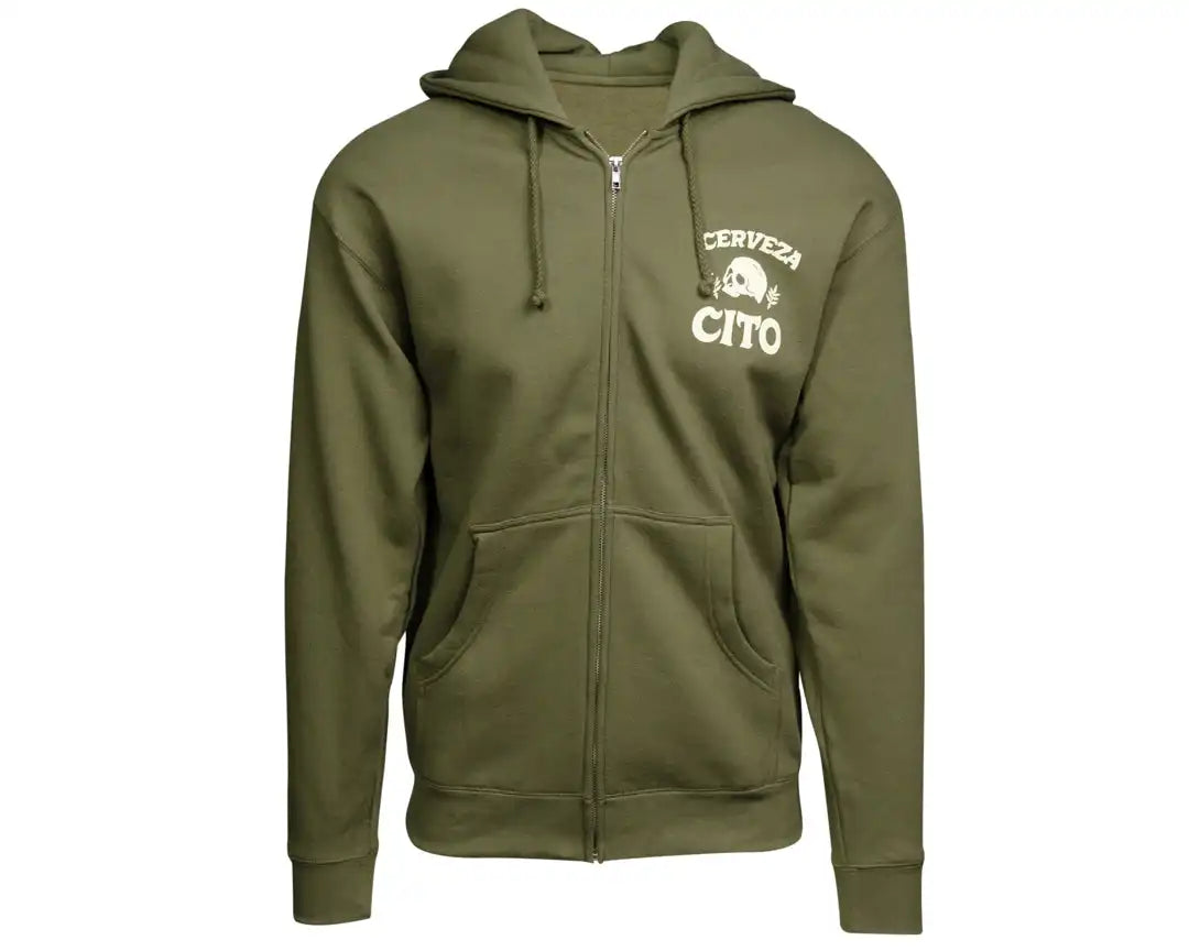 Cerveza OG Zip Up Hoodie - Green