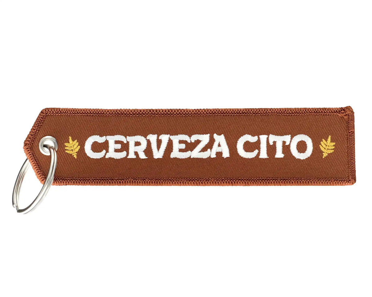No Trabajo Embroidered Key Tag
