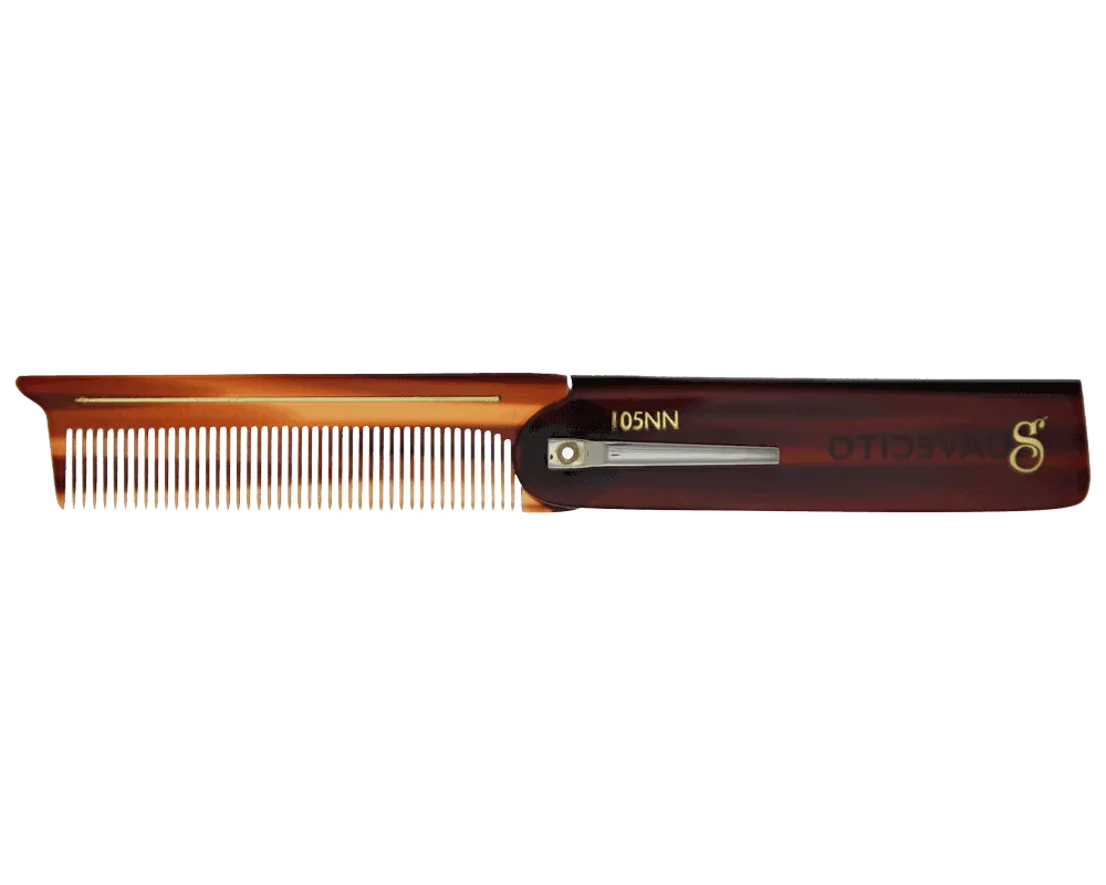 Deluxe Amber Folding Comb